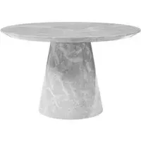 Carrera 4-6 Seater Round Dining Table - Grey, Engineered Marble