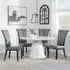 Carrera 4-Seater Round Dining Set with Cadiz Chairs - White, Grey