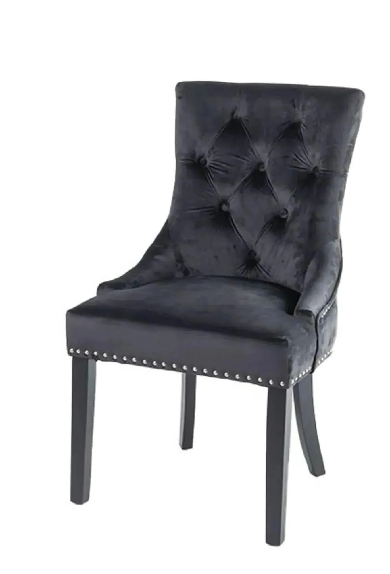 Carrera 4-Seater Round Dining Set with Knocker Back Chairs - White, Velvet