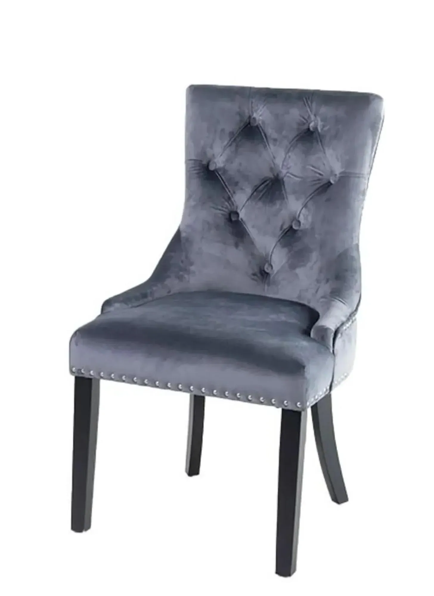 Carrera 4-Seater Round Dining Set with Lion Knocker Chairs - White, Marble