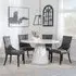 Carrera 4-Seater Round Dining Set with Paris Chairs - White, Marble