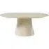 Carrera Oval Coffee Table - Beige, Engineered Marble