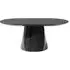 Carrera Oval Coffee Table - Black, Engineered Marble
