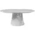 Carrera Oval Coffee Table - Grey, Engineered Marble