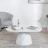 Carrera Oval Coffee Table - White, Marble