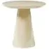 Carrera Round Side Table - Beige, Engineered Marble