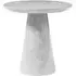 Carrera Round Side Table - Grey, Engineered Marble