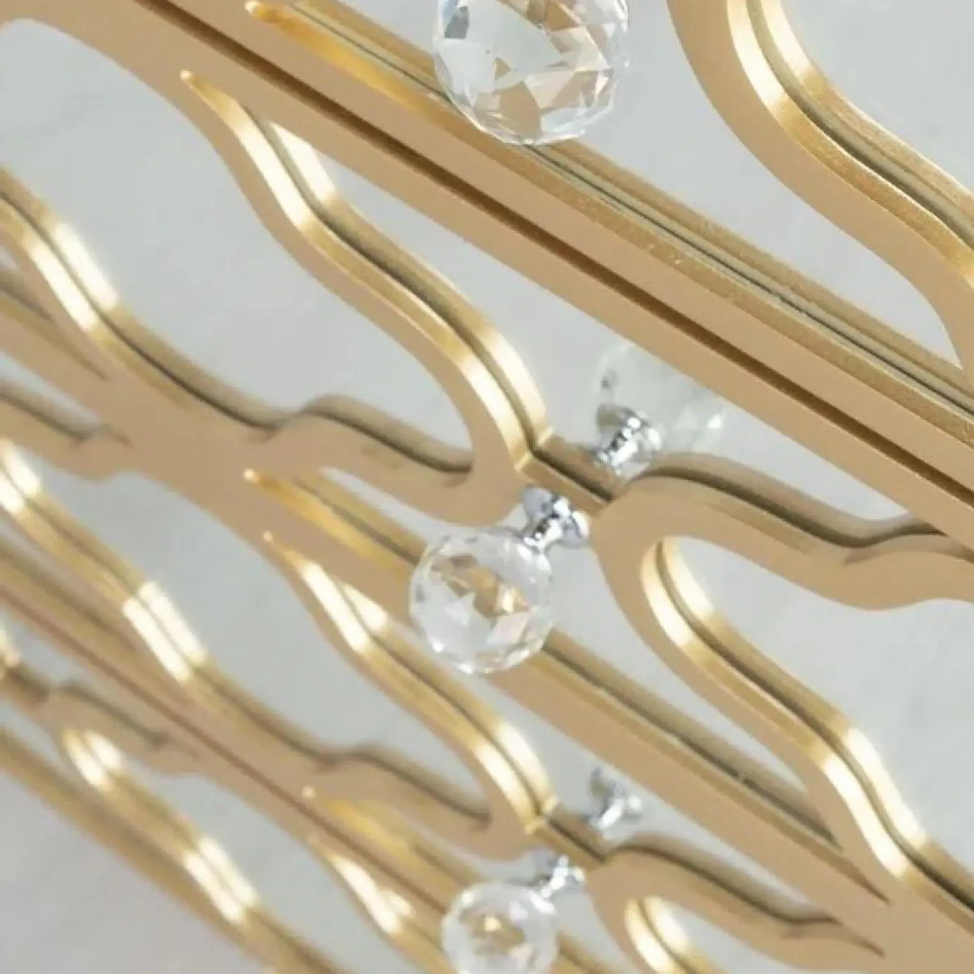 Casablanca 3+2 Drawer Chest - Gold, Mirrored