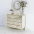 Casablanca 3+2 Drawer Chest - Gold, Mirrored
