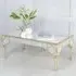 Casablanca Mirrored Coffee Table with Gold Trim - Gold