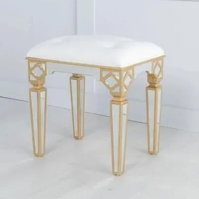 Casablanca Mirrored Stool - Gold image