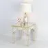 Casablanca Square Side Table with Storage - Gold, Mirrored