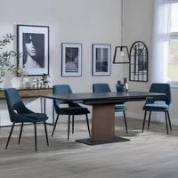 Catalina Extending Dining Set with Peyton Chair - Black, Ceramic