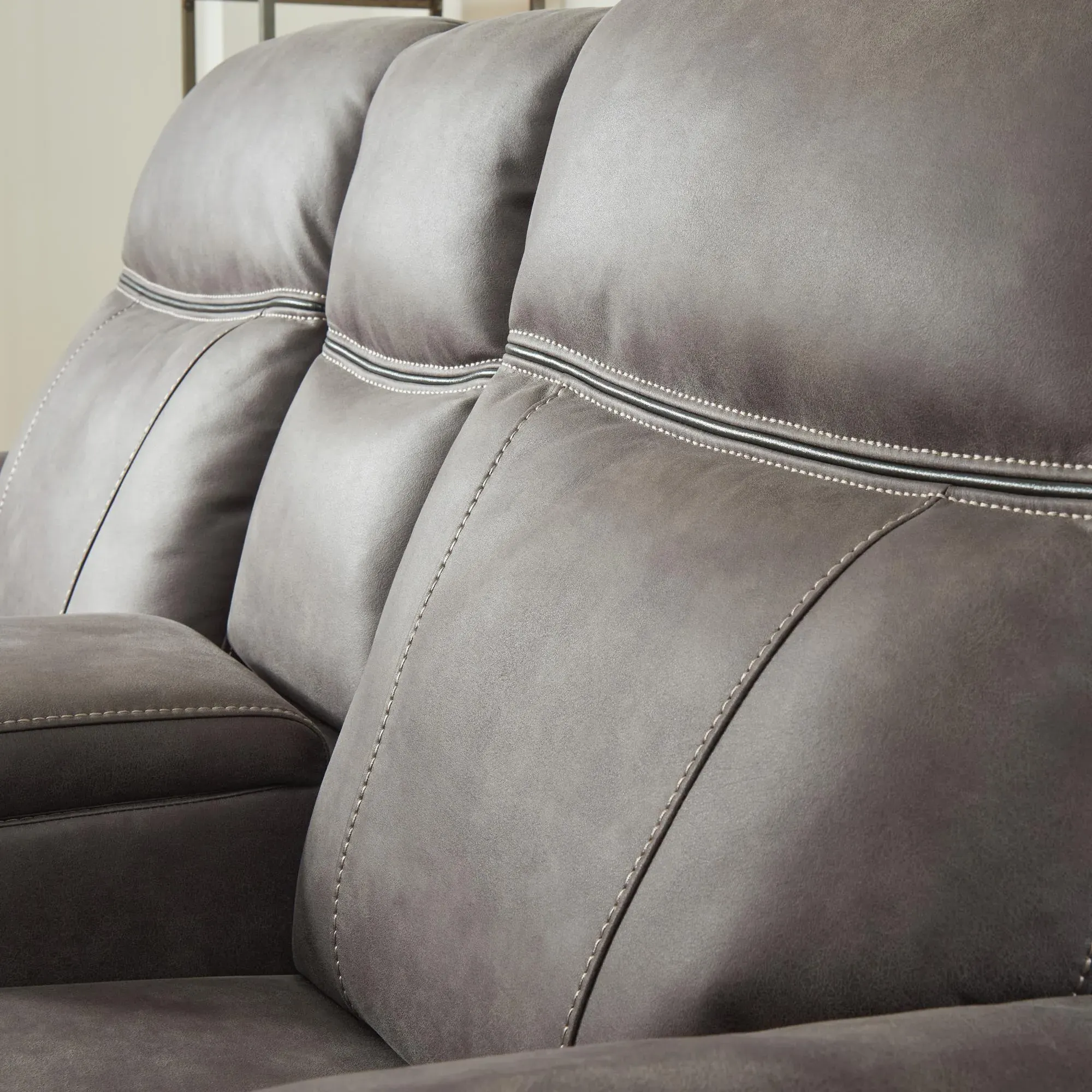 Charlie 2-Seater Electric Recliner Sofa with Console - Grey, Fabric