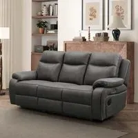 Charlie 3-Seater Electric Recliner Sofa - Grey, Fabric