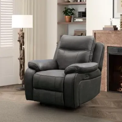 Charlie Electric Recliner Armchair - Grey, Fabric image