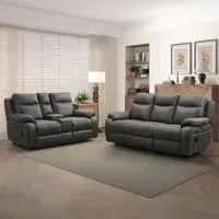Charlie Electric Recliner Sofa Set - Grey, Fabric