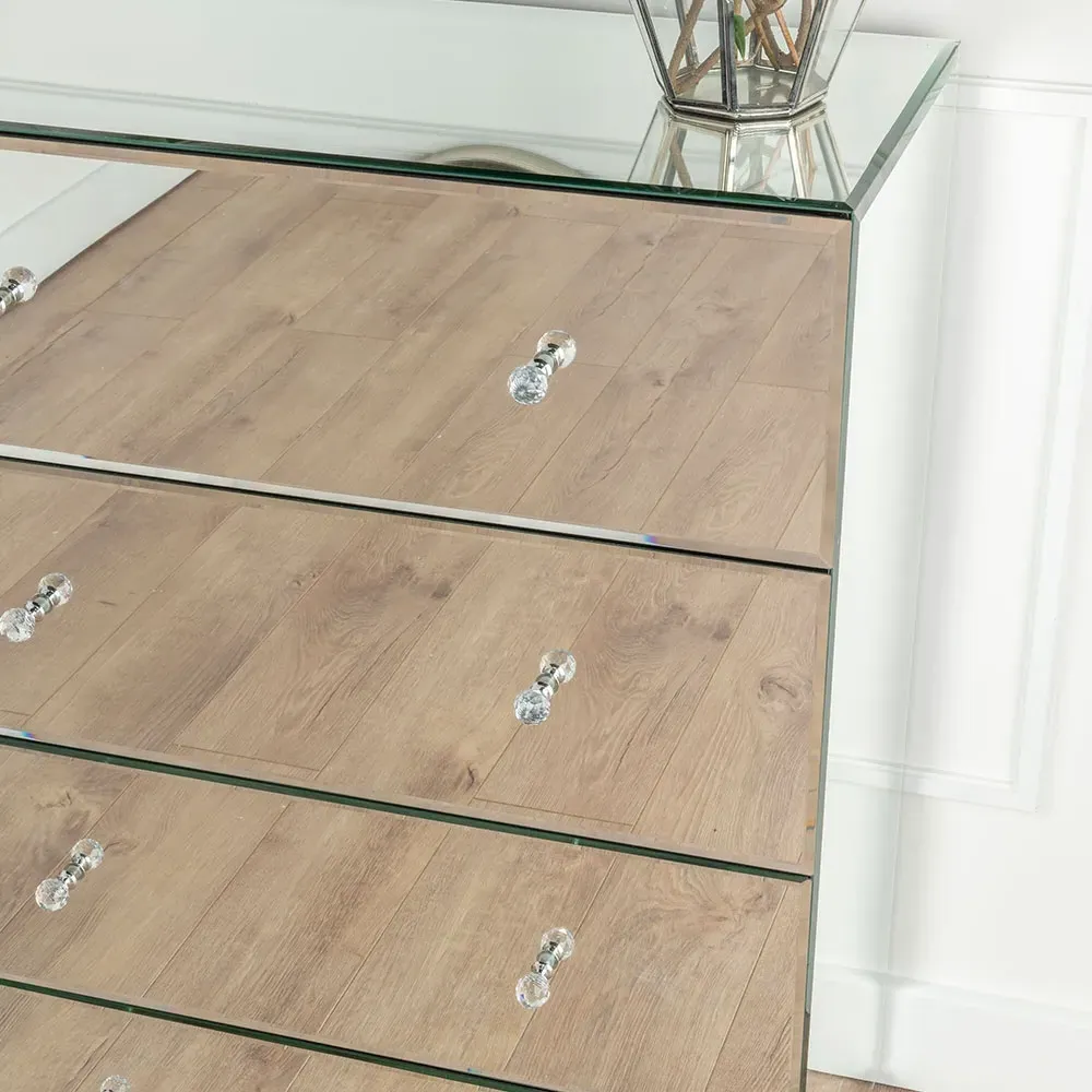 Chelsea 4 Drawer Chest - Mirrored