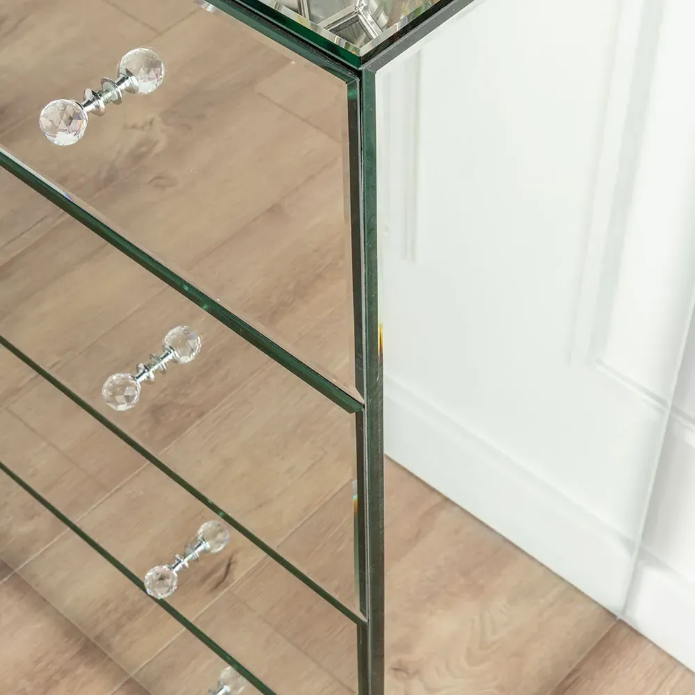 Chelsea 4 Drawer Chest - Mirrored