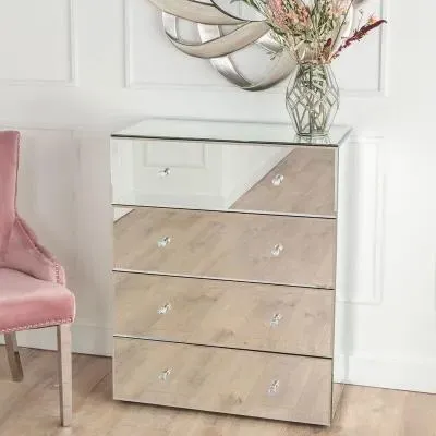 Chelsea 4 Drawer Chest - Mirrored image