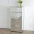 Chelsea 5 Drawer Narrow Chest - Mirrored