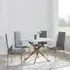 Chopstick 4-Seater Round Dining Set - Dark Grey, Glass