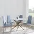 Chopstick 4-Seater Round Dining Set - Grey, Glass