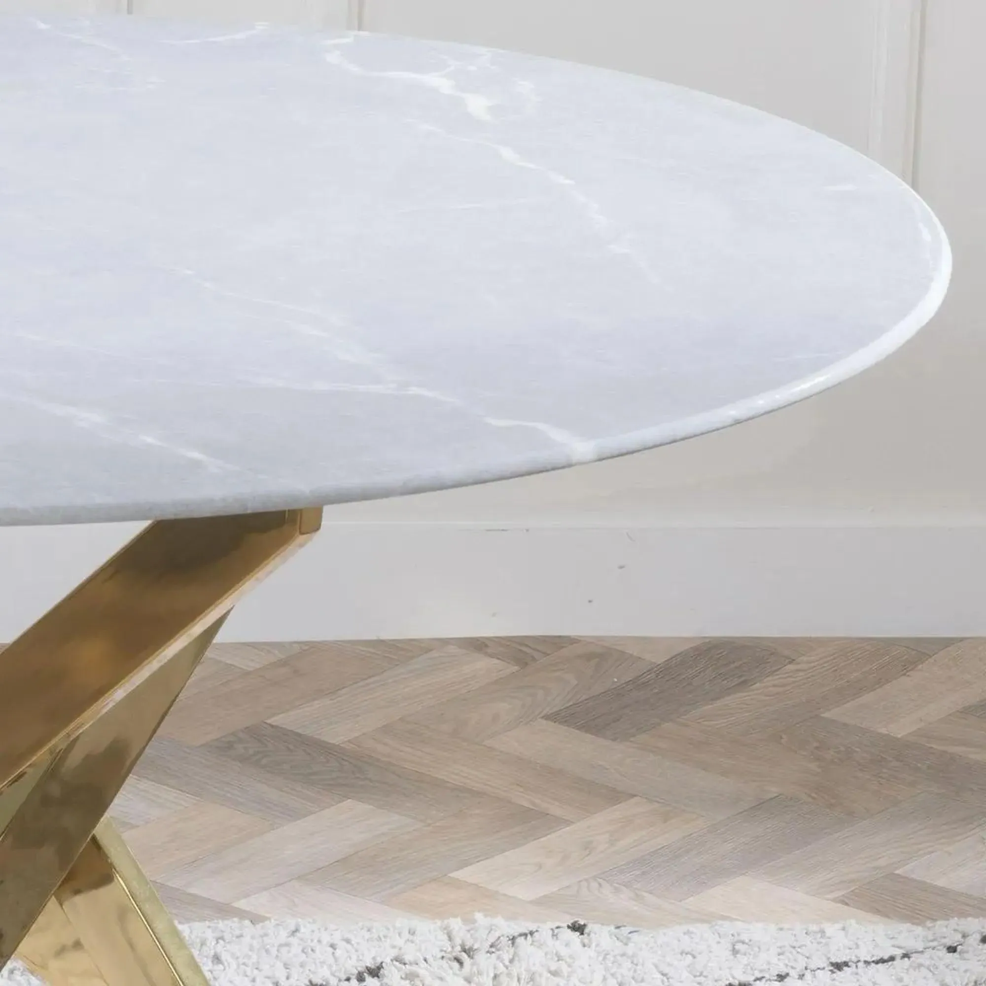 Chopstick 4-Seater Round Dining Set - Grey, Glass