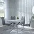 Chopstick 4-Seater Round Dining Set - Grey, Glass
