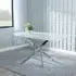 Chopstick 6-Seater Dining Table - White Glass, Chrome