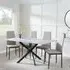 Chopstick Rectangular Dining Set - Grey, Glass