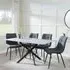 Chopstick Rectangular Dining Set with Chairs - Grey, Glass