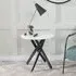 Chopstick Round Side Table - White, Glass