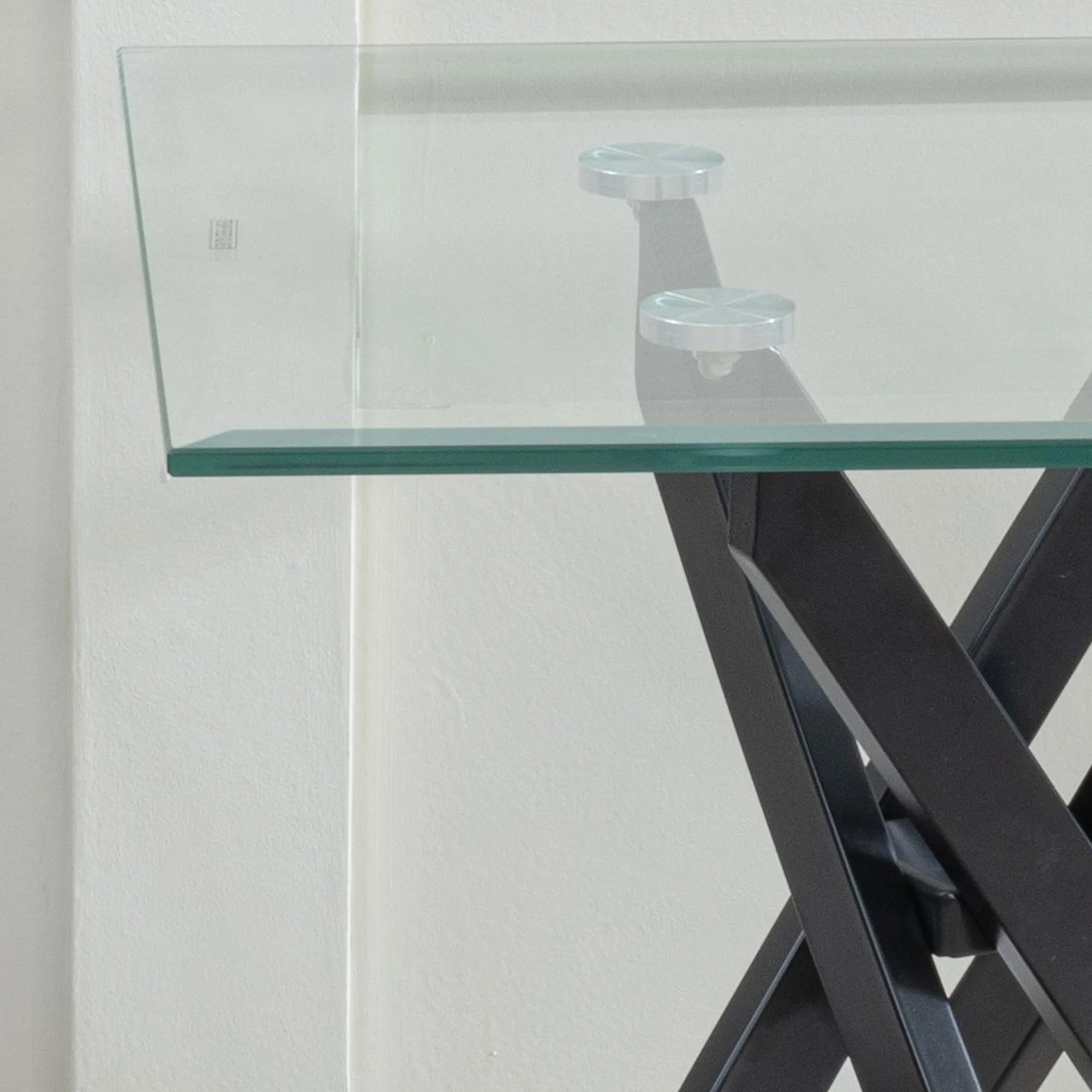 Chopstick Square Side Table - Clear, Glass