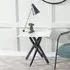 Chopstick Square Side Table - White, Glass