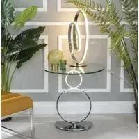 Circles Round Side Table - Clear, Glass
