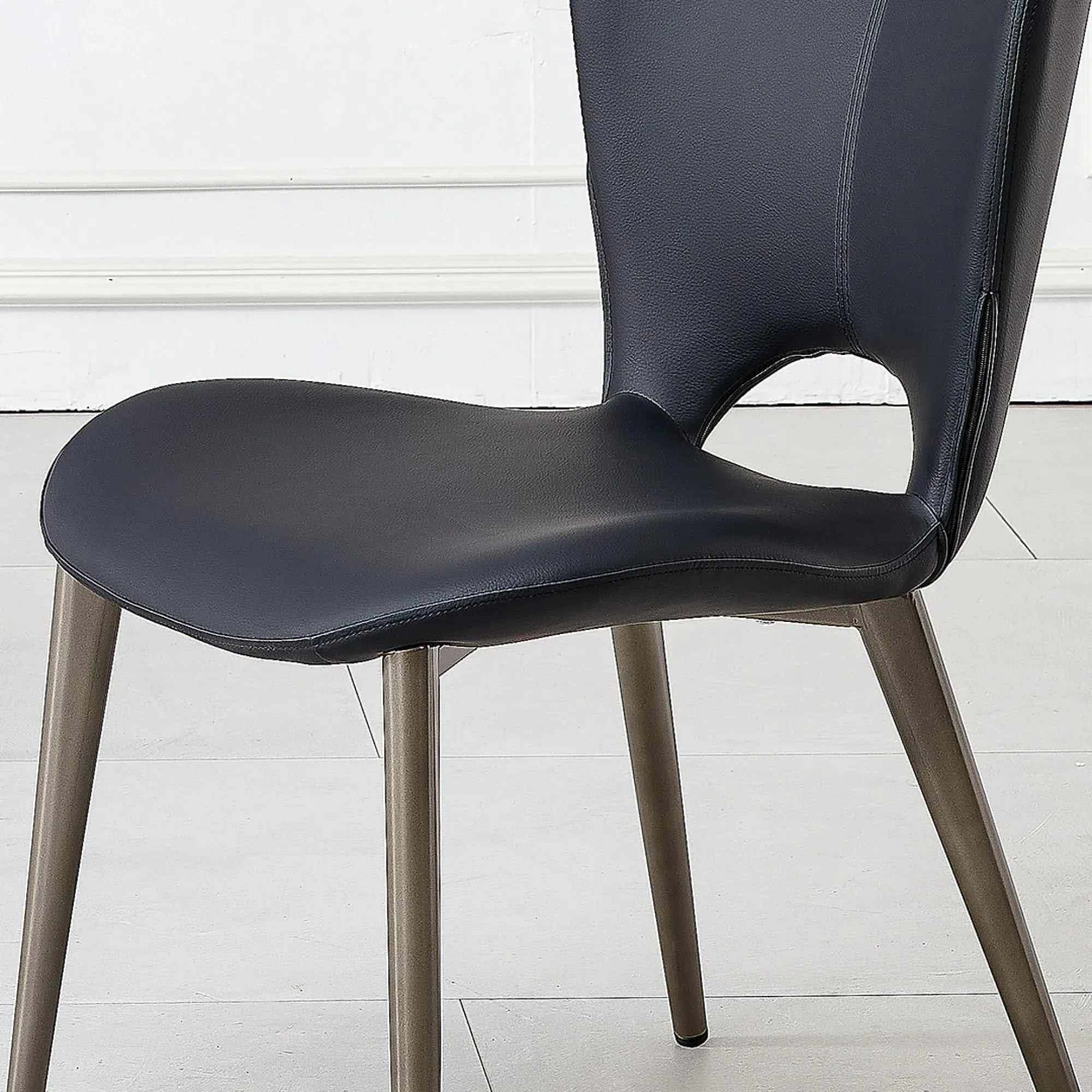 Clooney Dining Chair - Black, Faux Leather