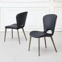 Clooney Dining Chair - Black, Faux Leather