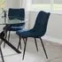 Corona Dining Chairs - Blue, Velvet