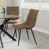 Corona Dining Chairs - Brown, Fabric