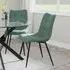 Corona Dining Chairs - Green, Velvet