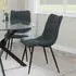 Corona Dining Chairs - Light Grey, Velvet