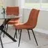 Corona Dining Chairs - Orange, Velvet