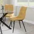 Corona Dining Chairs - Yellow, Velvet