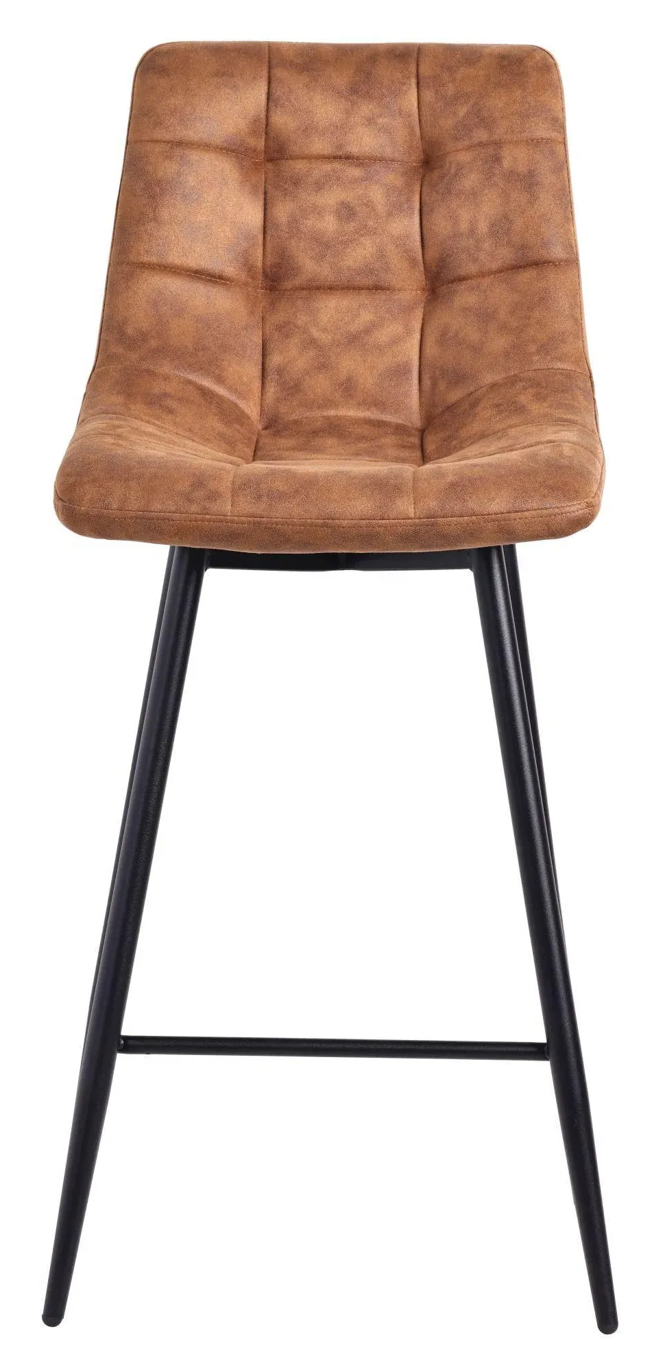 Corona High Back Barstool - Brown, Velvet