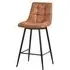 Corona High Back Barstool - Brown, Velvet