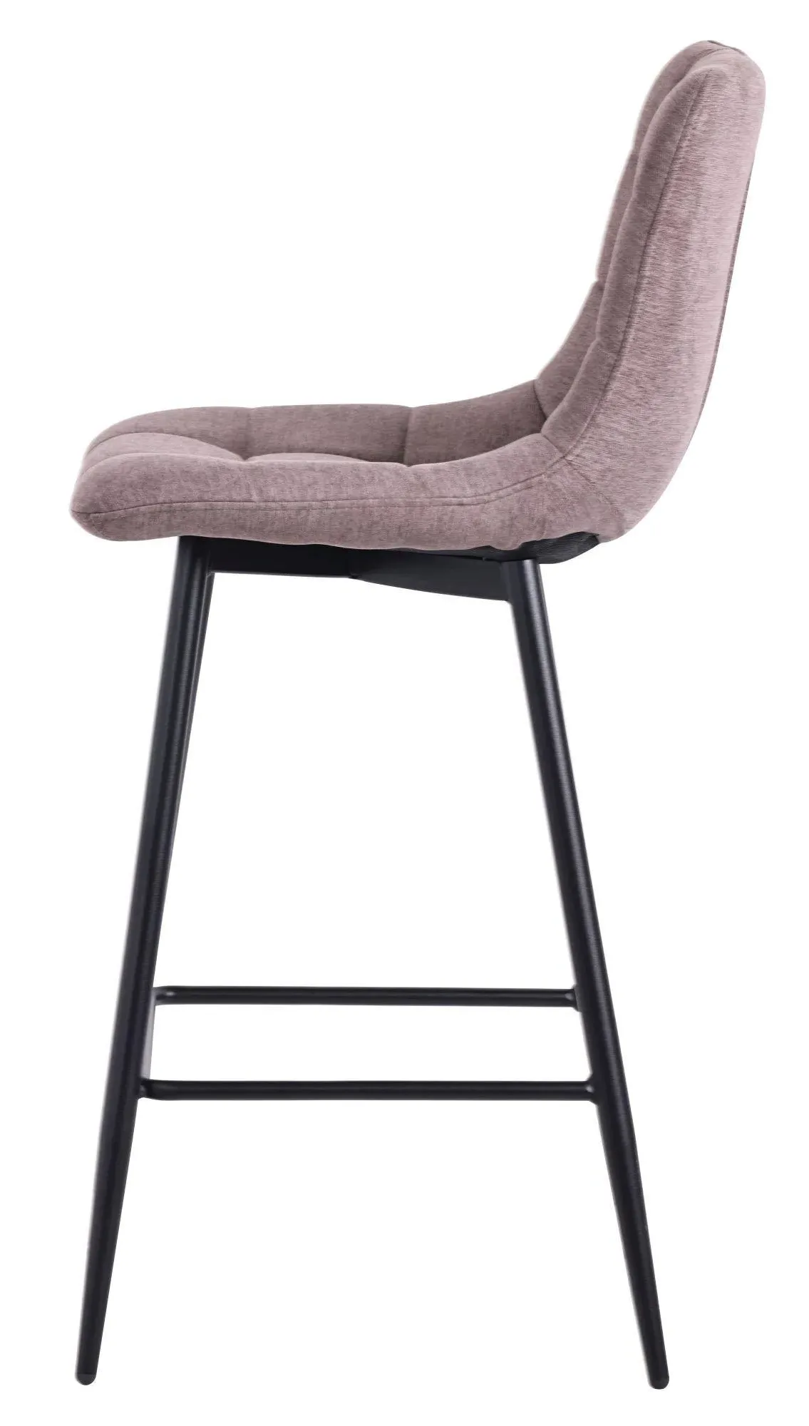 Corona High Back Barstool - Camel, Velvet