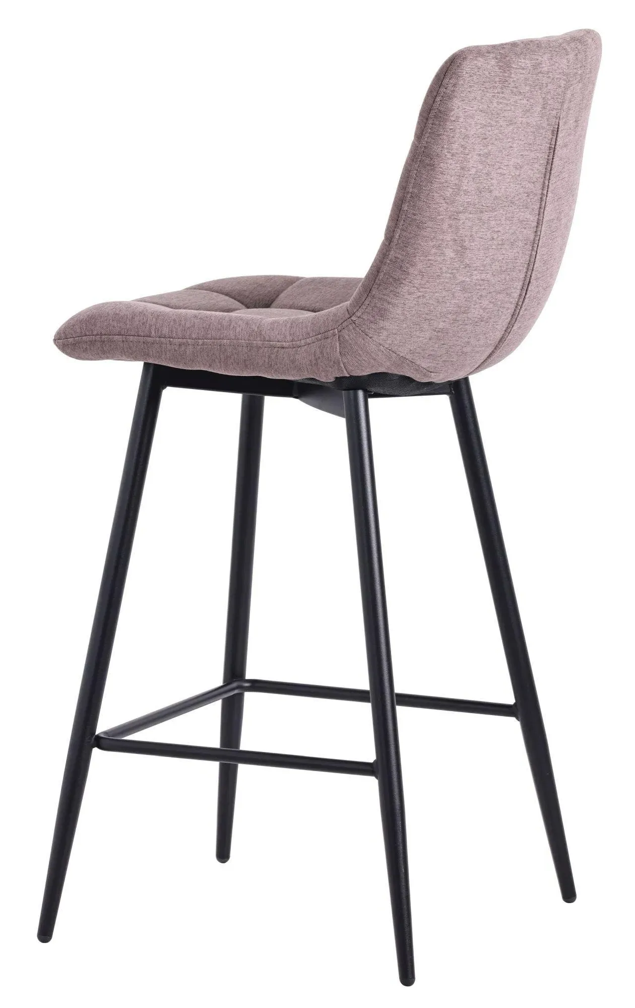 Corona High Back Barstool - Camel, Velvet