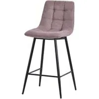 Corona High Back Barstool - Camel, Velvet
