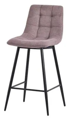 Corona High Back Barstool - Camel, Velvet
